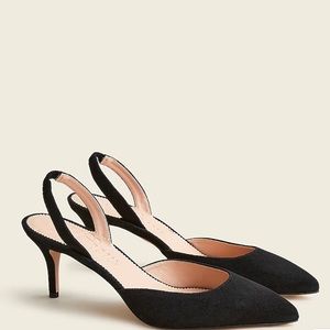 JCrew Collette slingback suede pumps
